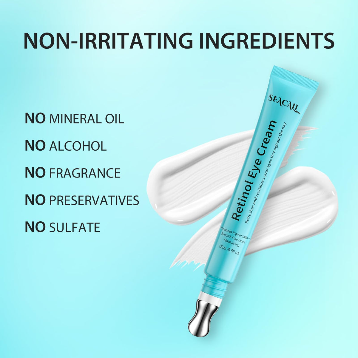 Seacall cream texture on hand showing smooth hydrating finish