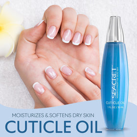 SEACRET single oil drop texture close-up illustrating fast absorption