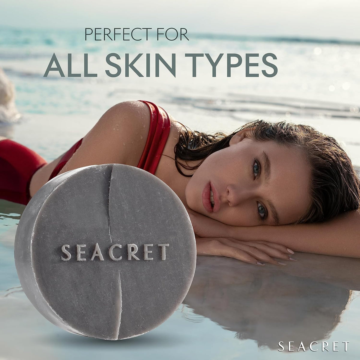 SEACRET back label with ingredients and clean-beauty claims for transparency