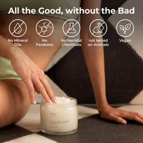 SEACRET on elbows and knees showing smoothing of rough patches benefit