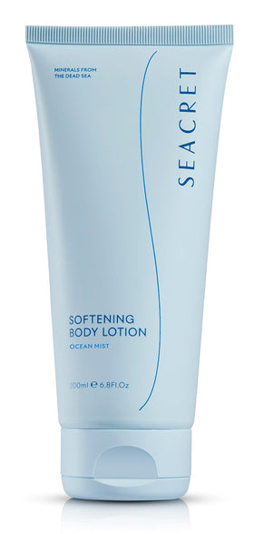 SEACRET front bottle showing Ocean Mist scent and lightweight benefits
