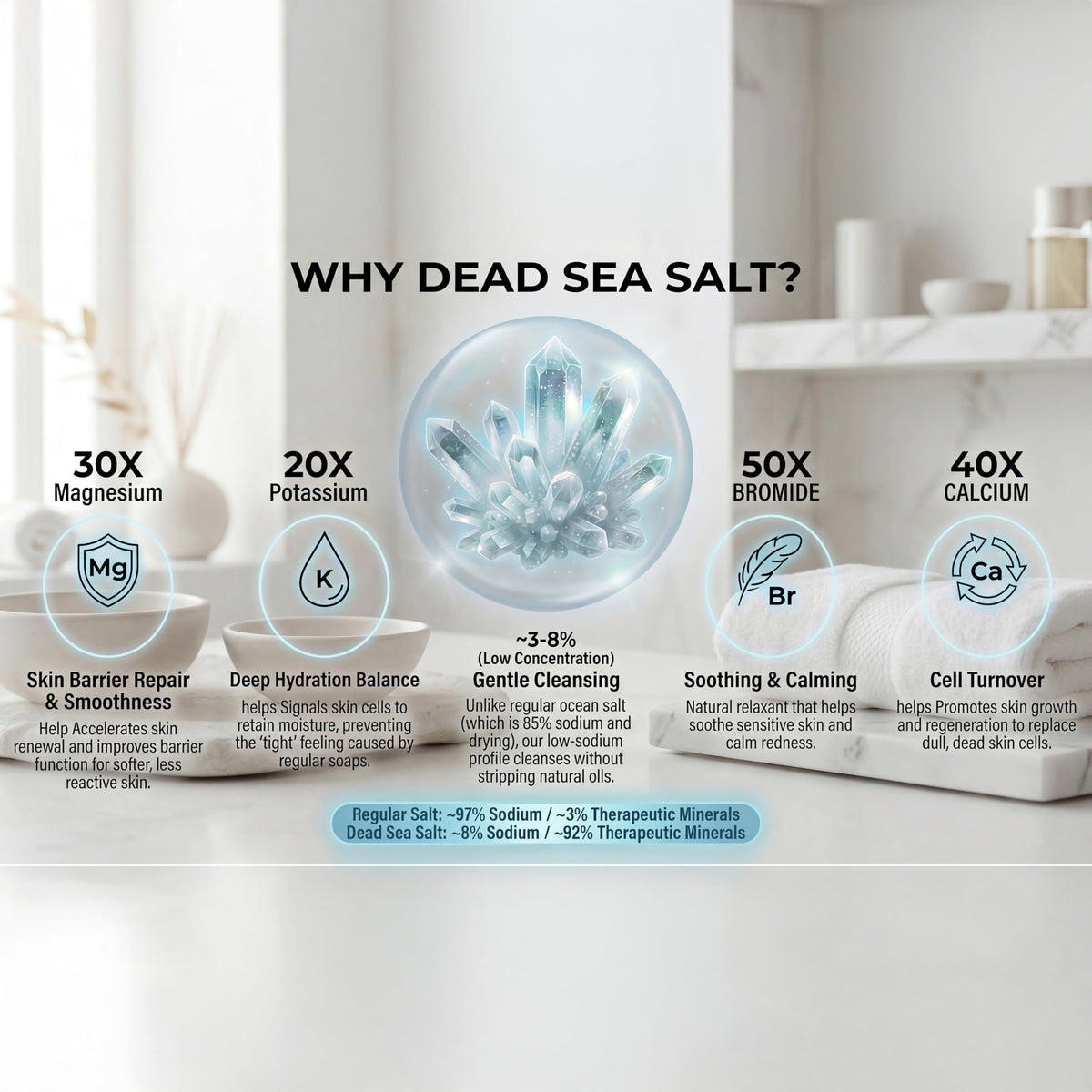 SEACRET hand applying scrub demonstrating gentle exfoliation benefit