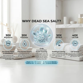 SEACRET hand applying scrub demonstrating gentle exfoliation benefit