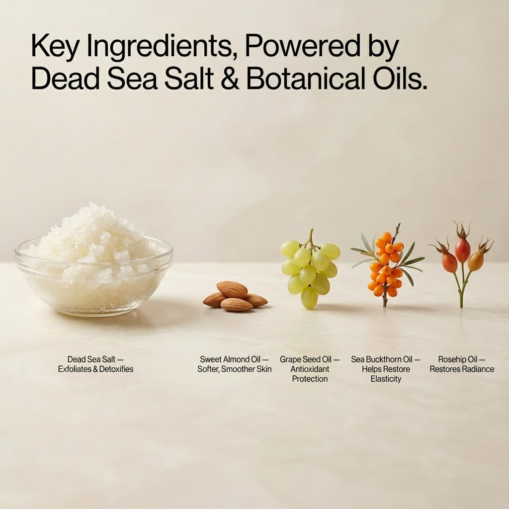 SEACRET close-up of scrub texture revealing mineral-rich salt benefits