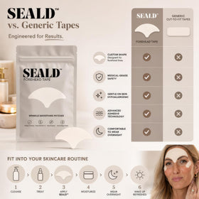 SEALD forehead tape removed leaving clean skin and no residue benefit