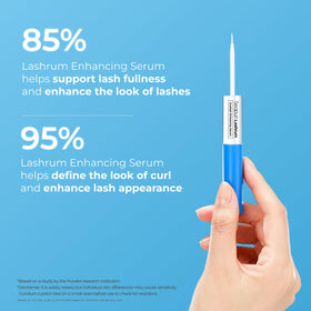 Seapuri Lashrum application demo showing precision brush used along lash line