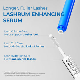 Seapuri Lashrum serum texture close-up highlighting lightweight non-clumping formula