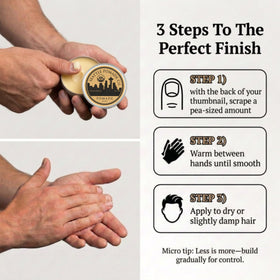 SEATTLE POMADE CO. styled pomp in lifestyle scene showing high shine and flexible hold