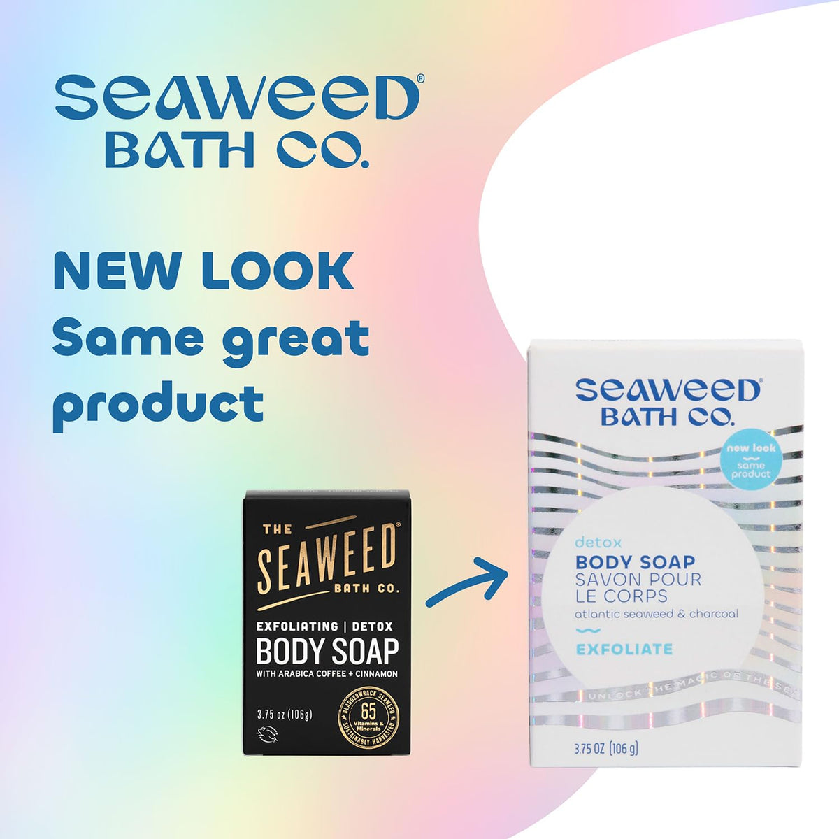 Seaweed Bath Co. close-up of bar texture highlighting exfoliant and smoothing benefit