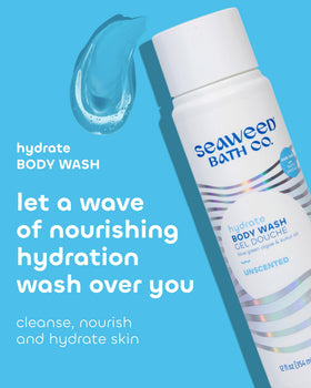 Seaweed Bath Co. close-up foam texture demonstrating gentle lather and moisture