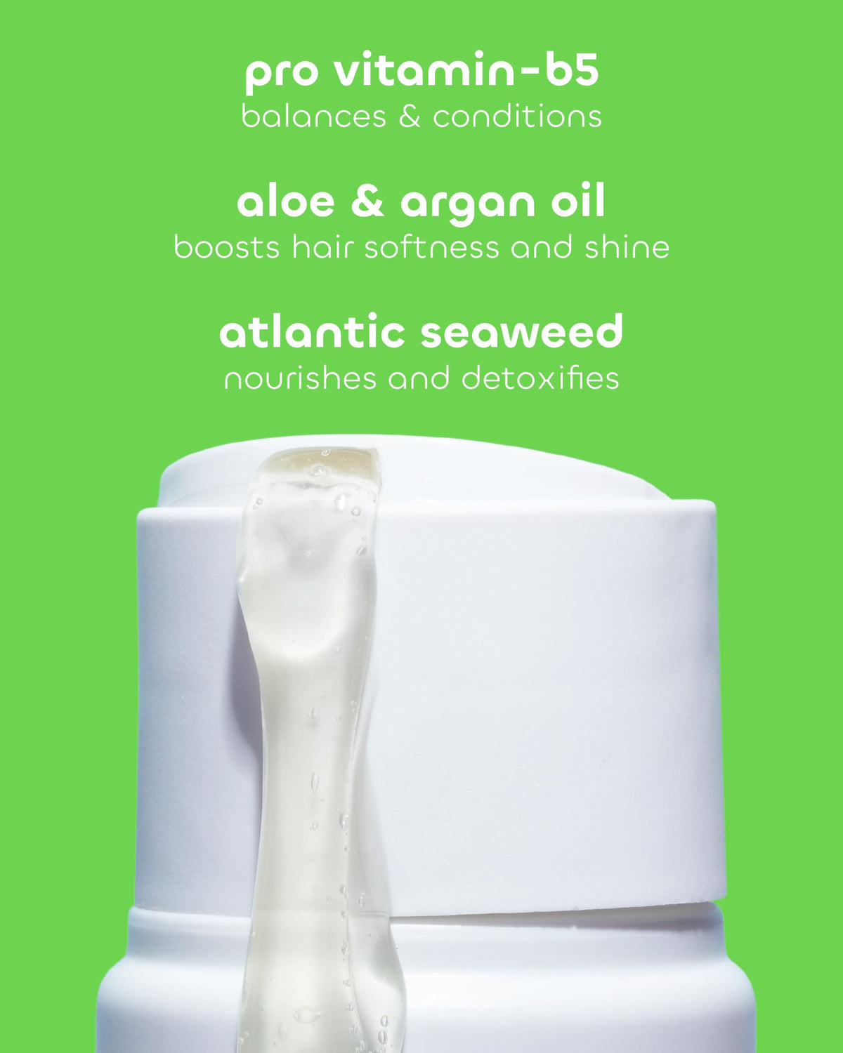 The Seaweed Bath Co. conditioner cream texture showing smooth conditioning and detangle