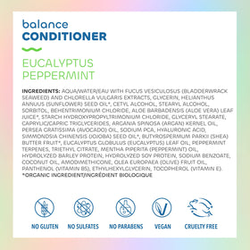 Seaweed Bath Co. conditioner being poured demonstrating easy application and detangling benefit
