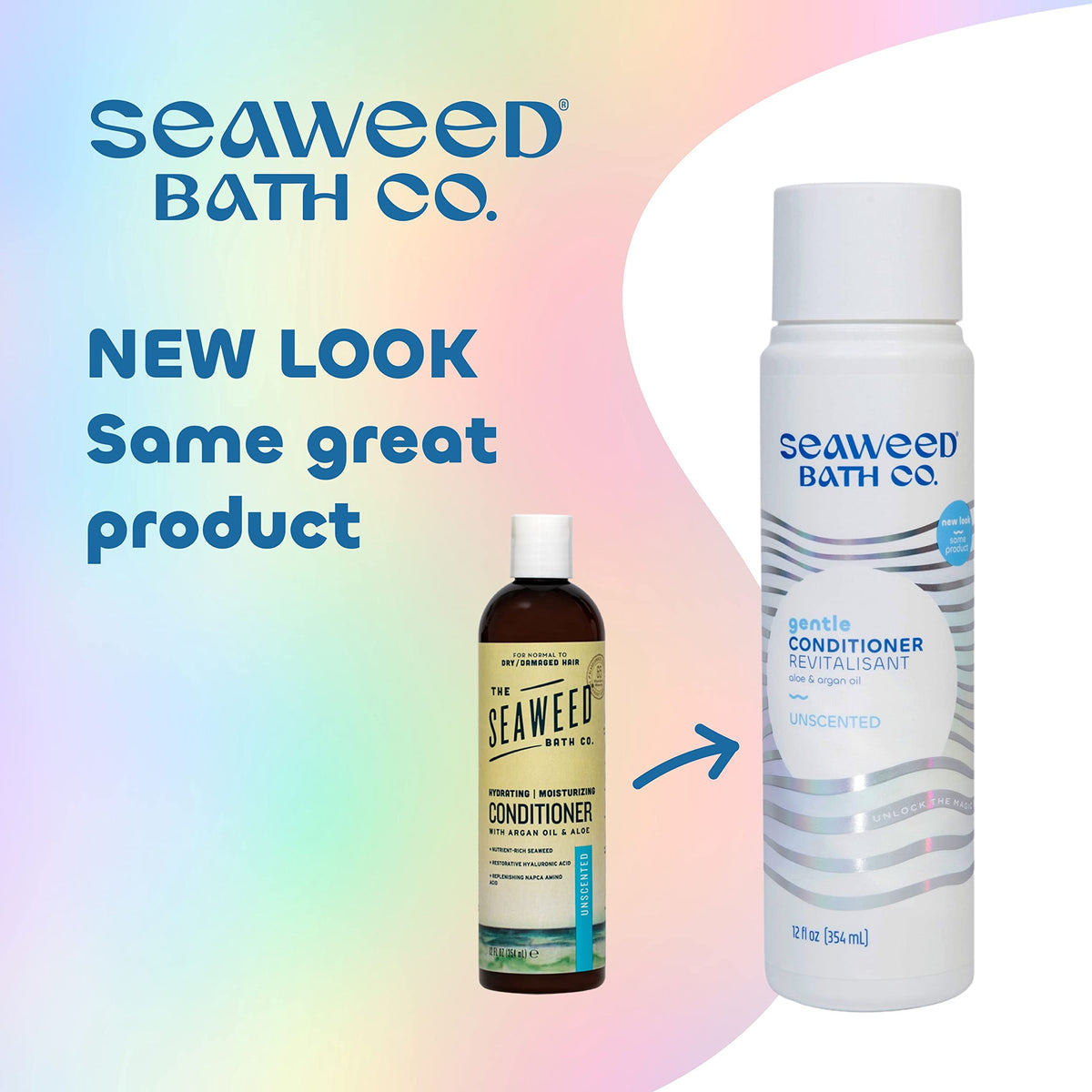 Seaweed Bath Co. bottle in hand illustrating easy dispensing and travel readiness