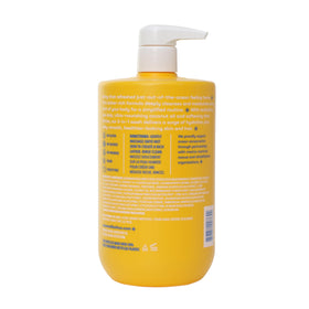 Seaweed Bath Co bottle with recycled symbol highlighting 50% PCR eco benefit