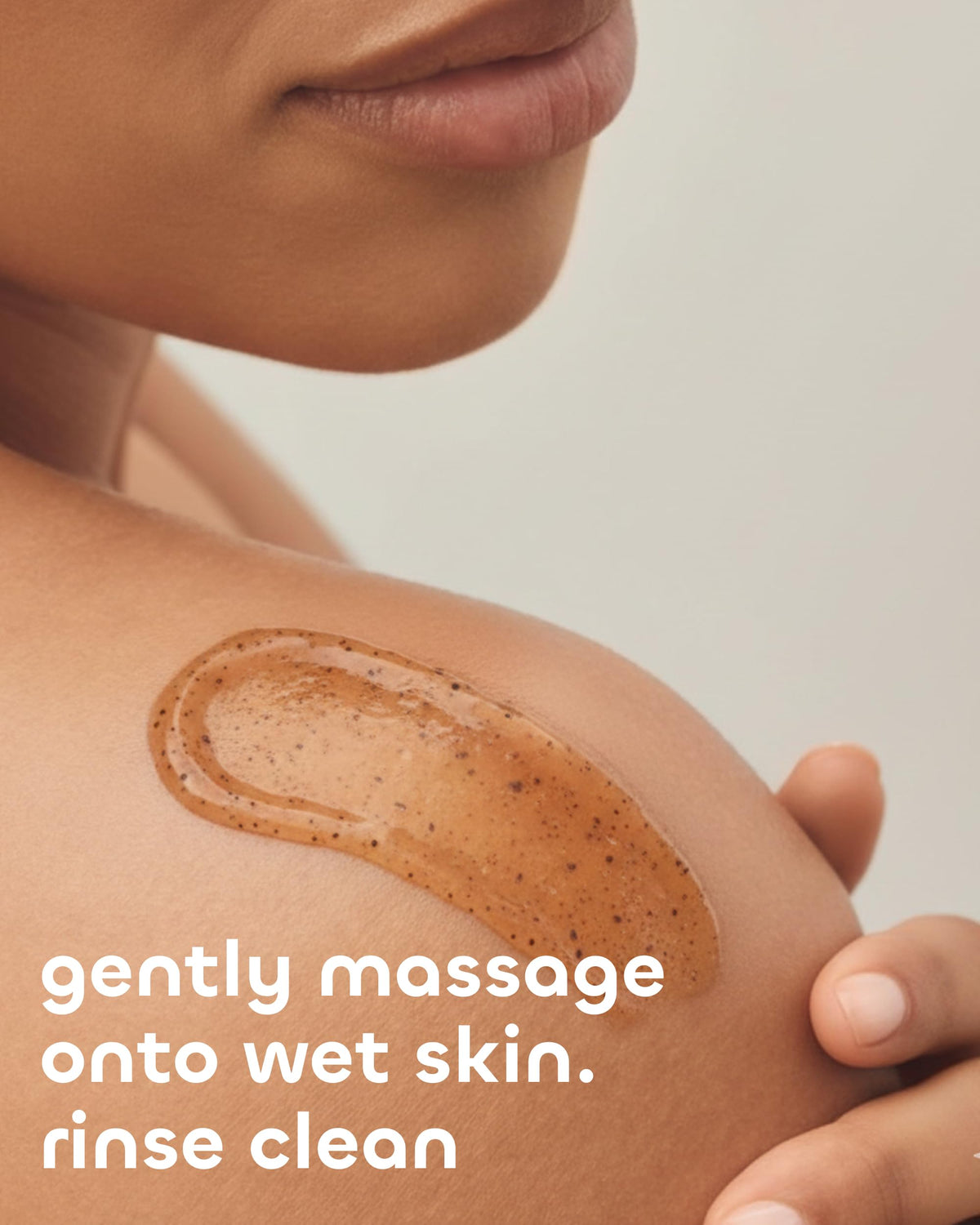 Seaweed Bath Co. scrub used in shower scene delivering an invigorating spa-like feel