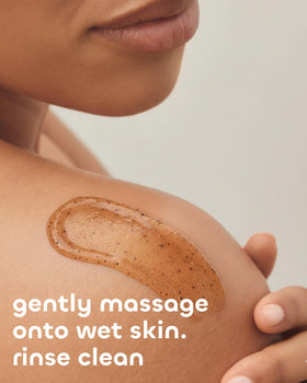 Seaweed Bath Co. scrub used in shower scene delivering an invigorating spa-like feel