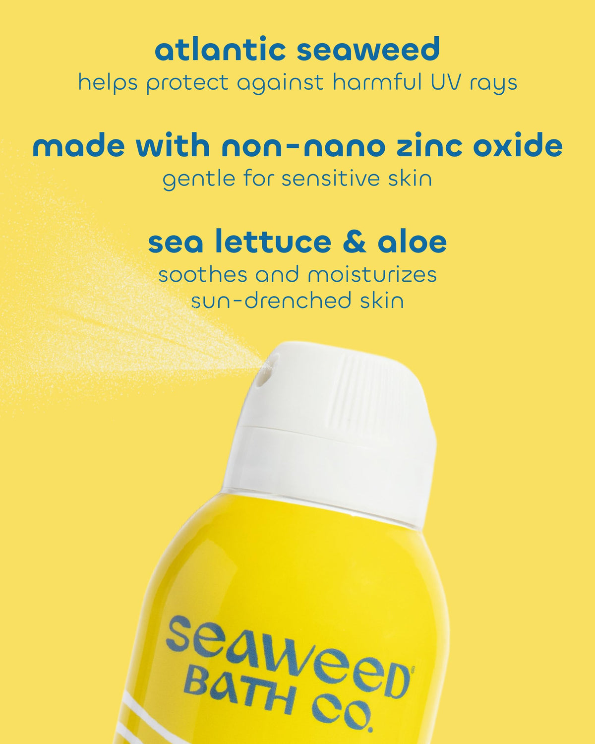 The Seaweed Bath Co. ingredients label highlighting seaweed and watermelon extracts