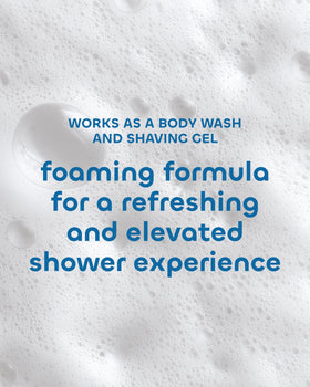 Seaweed Bath Co. creamy foam texture closeup demonstrating gentle lather and moisturizing feel