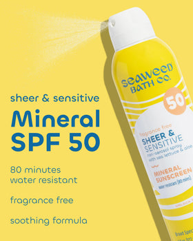 The Seaweed Bath Co. spray action mist for fast, even sunscreen coverage