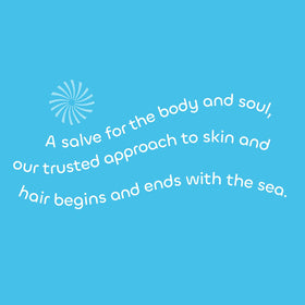 Seaweed Bath Co. recycled packaging and label emphasizing sustainability benefit