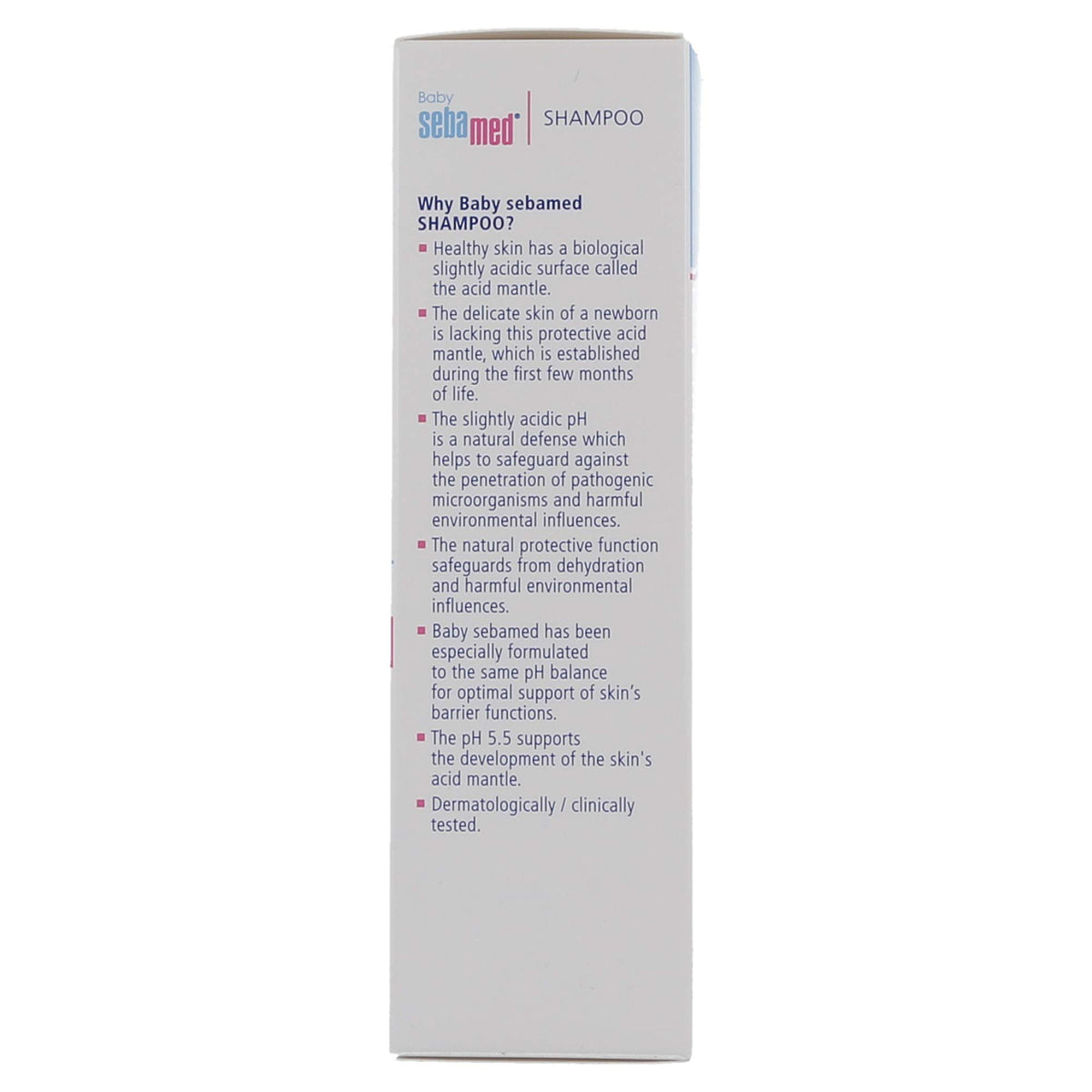 SEBAMED being applied to baby hair illustrating gentle cleansing benefit