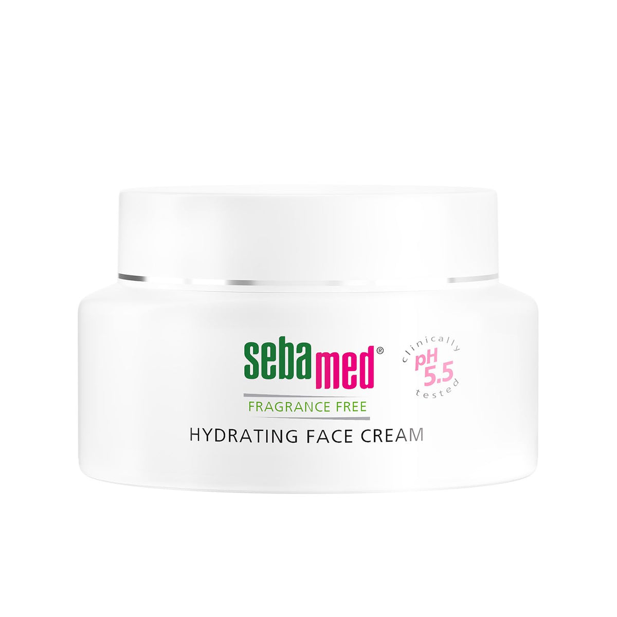 SEBAMED front jar view showing compact 50 ml packaging and clear benefit
