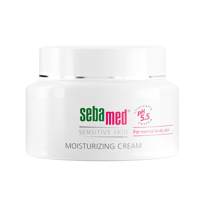 SEBAMED front packaging showing bottle and clear product benefit