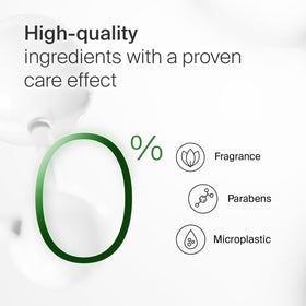 SEBAMED ingredient label close-up highlighting pH 5.5 and gentle formula benefit