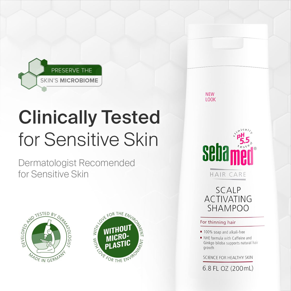 SEBAMED bottle on a bathroom shelf in a lifestyle scene suggesting daily routine support
