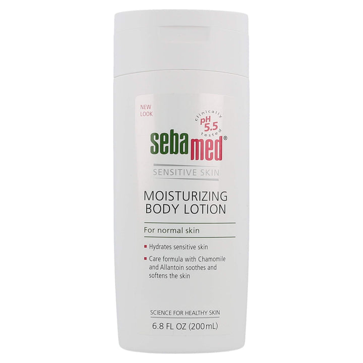 SEBAMED front packaging showing bottle and label, clear brand hydration benefit