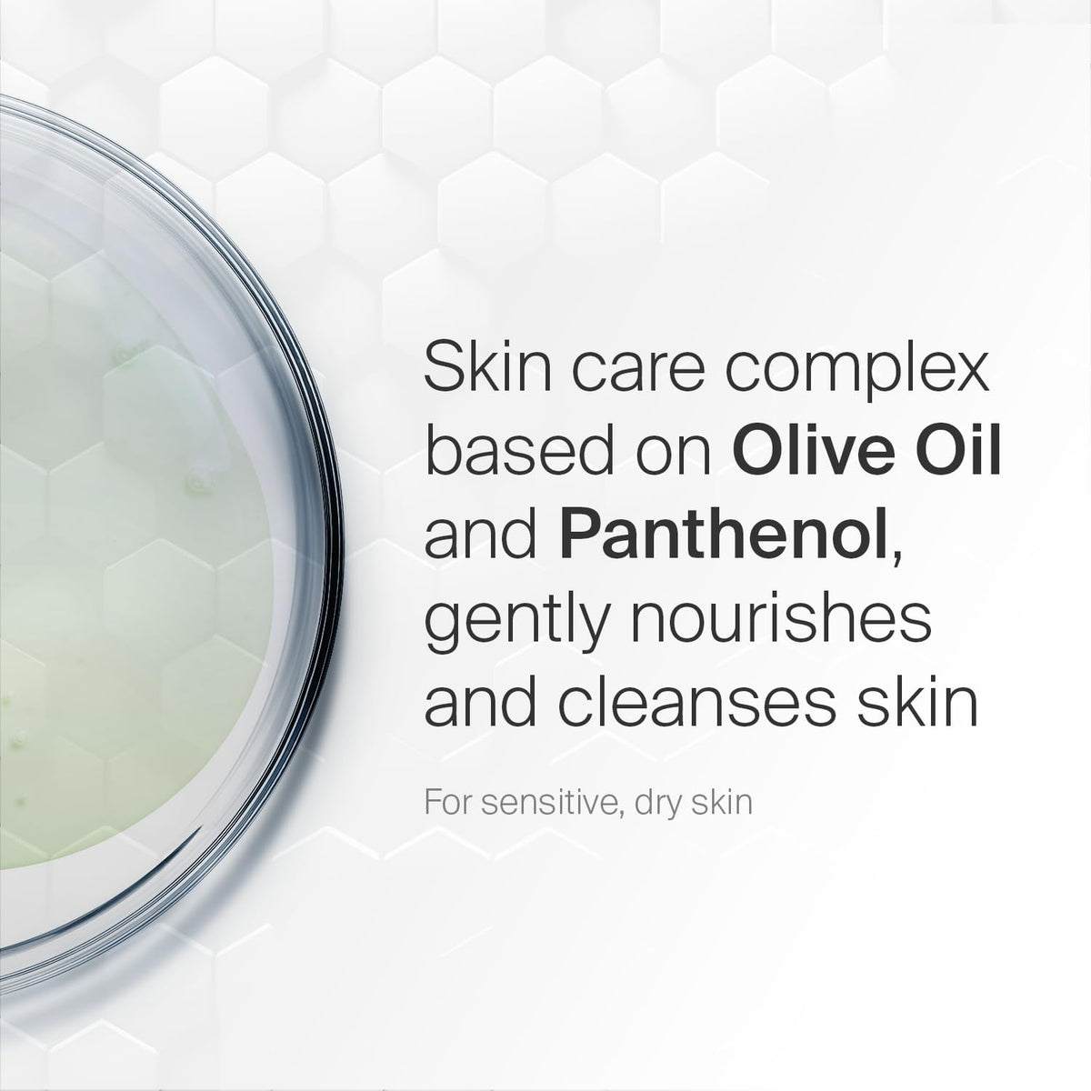 sebamed olive oil ingredient visual, showing nourishing lipid benefit