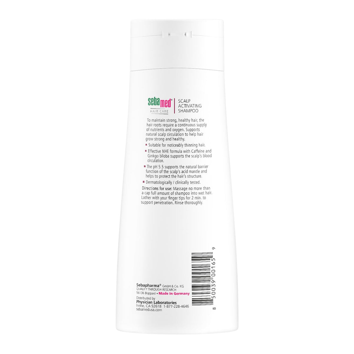 SEBAMED pump and cap close-up highlighting texture and convenient dispensing