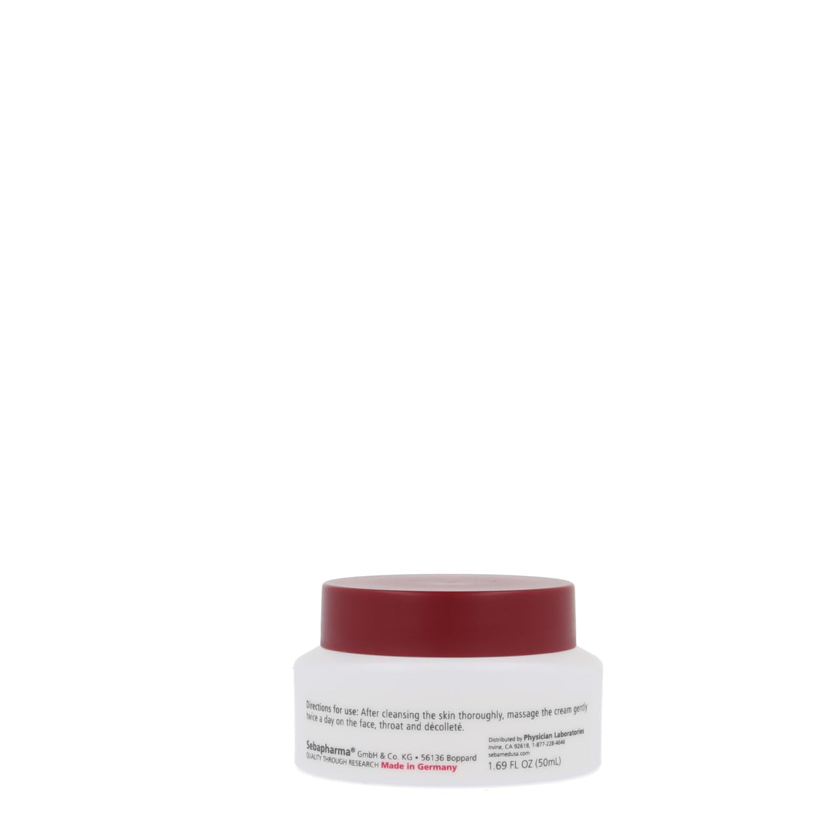 SEBAMED open jar displaying cream texture for quick absorption benefit