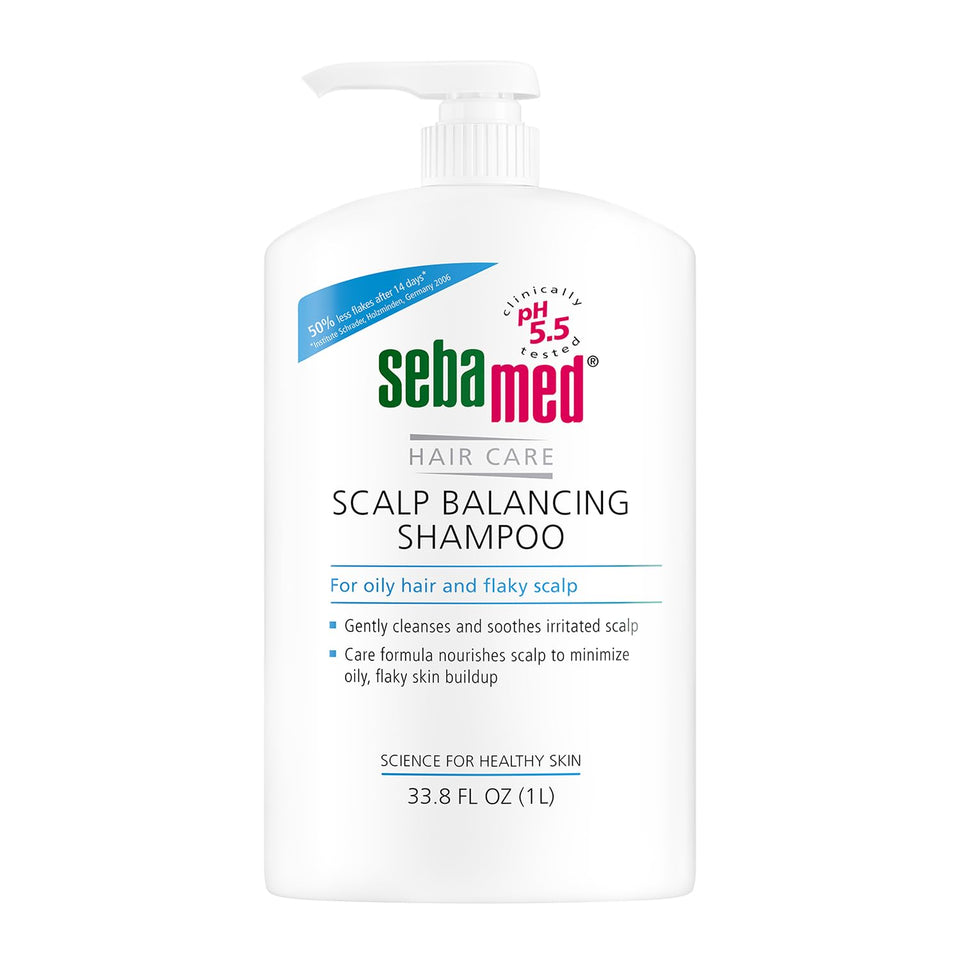 SEBAMED front pump bottle showing product and benefits