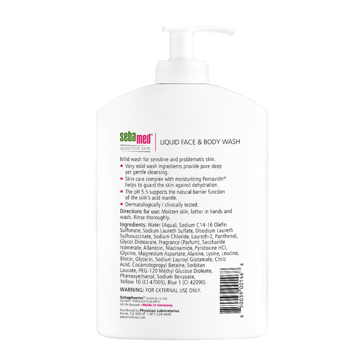 SEBAMED creamy foam texture close-up demonstrating gentle lather and hydrating feel