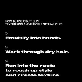 Sebastian Craft Clay applied at roots for visible lift and added volume