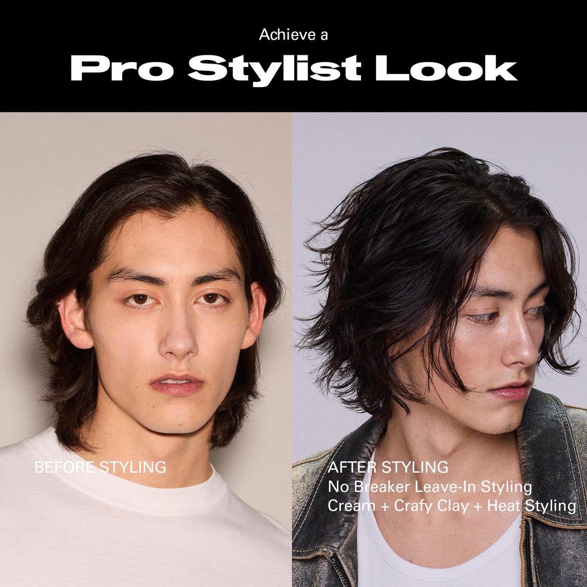 Sebastian Craft Clay used to style short hair into textured, piecey finish