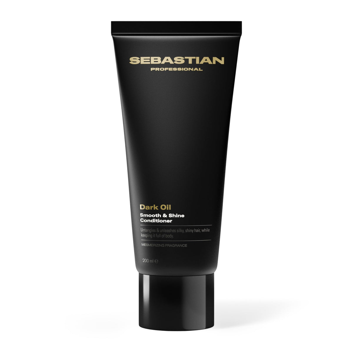 Sebastian bottle front view showing product and polished finish benefit