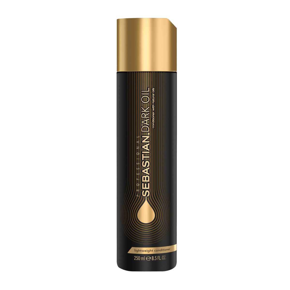 Sebastian dark oil front packaging showing bottle and product name for salon finish