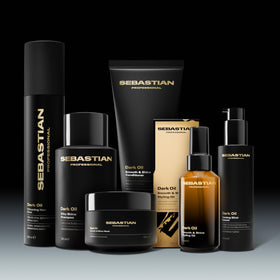 Sebastian Dark Oil finished hairstyle lifestyle image showing glossy, salon-quality results