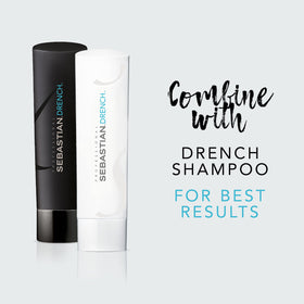 Sebastian Drench conditioned hair after use showing smoothness and reduced frizz