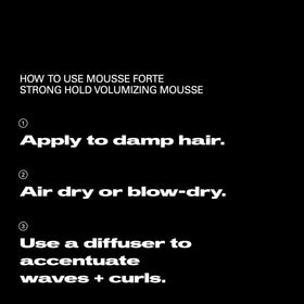Sebastian Mousse Forte used during blow-dry showing lifted roots and lasting volume