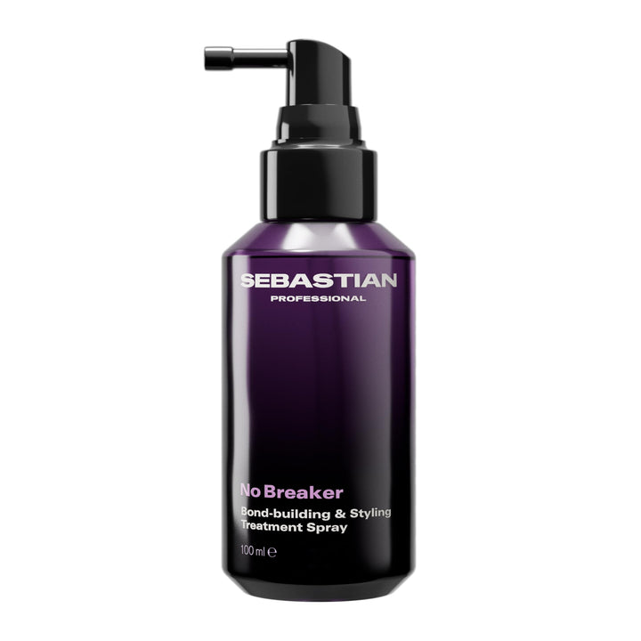 Sebastian No Breaker front bottle showing branding and easy styling benefit