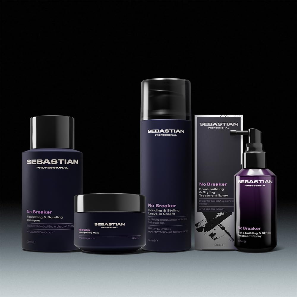 Sebastian No Breaker in a salon lifestyle scene showing frizz control