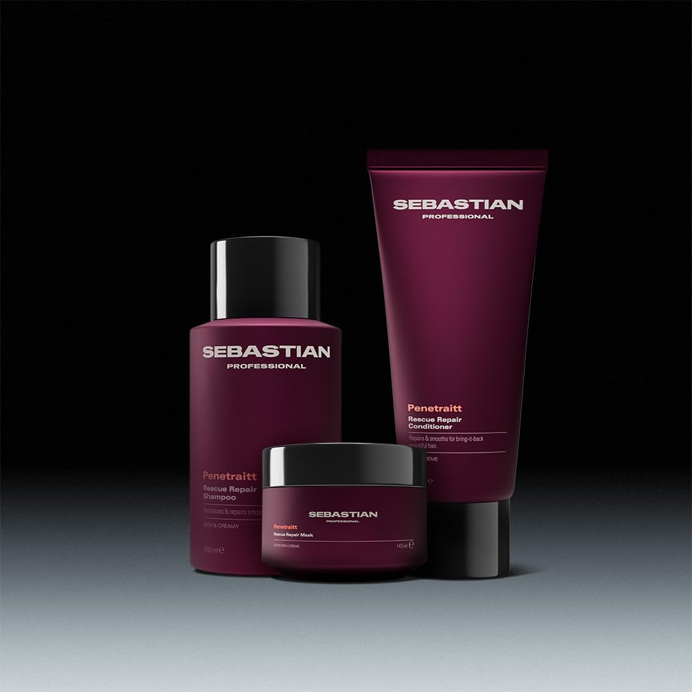 Sebastian Penetraitt jar on bathroom shelf suggesting salon-quality treatment at home