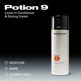 Sebastian Potion 9 cream texture close-up highlighting smooth application