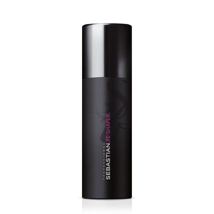 Sebastian Re-Shaper front can showing label and compact travel size benefit