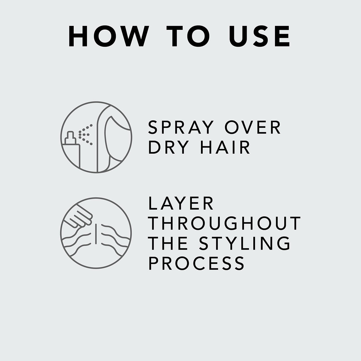 Sebastian Re-Shaper spray pattern texture demonstrating fine mist for workable hold