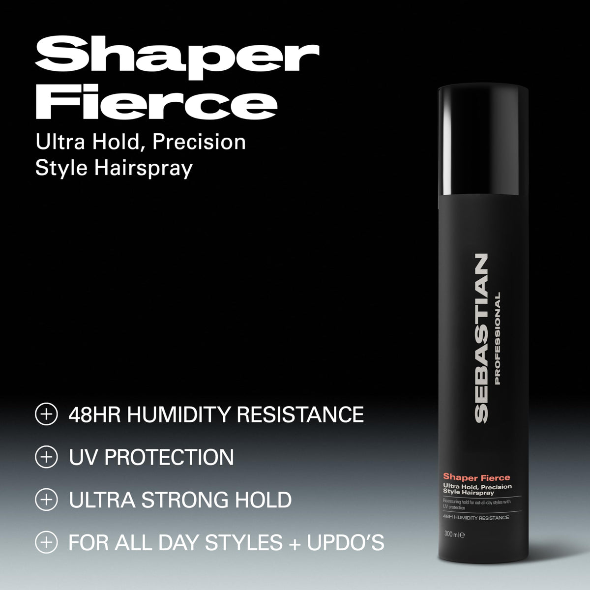 Sebastian Shaper Fierce fine mist texture close-up for lasting control