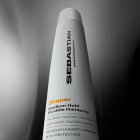 Sebastian Shaper label close-up showing brand and formulation clarity